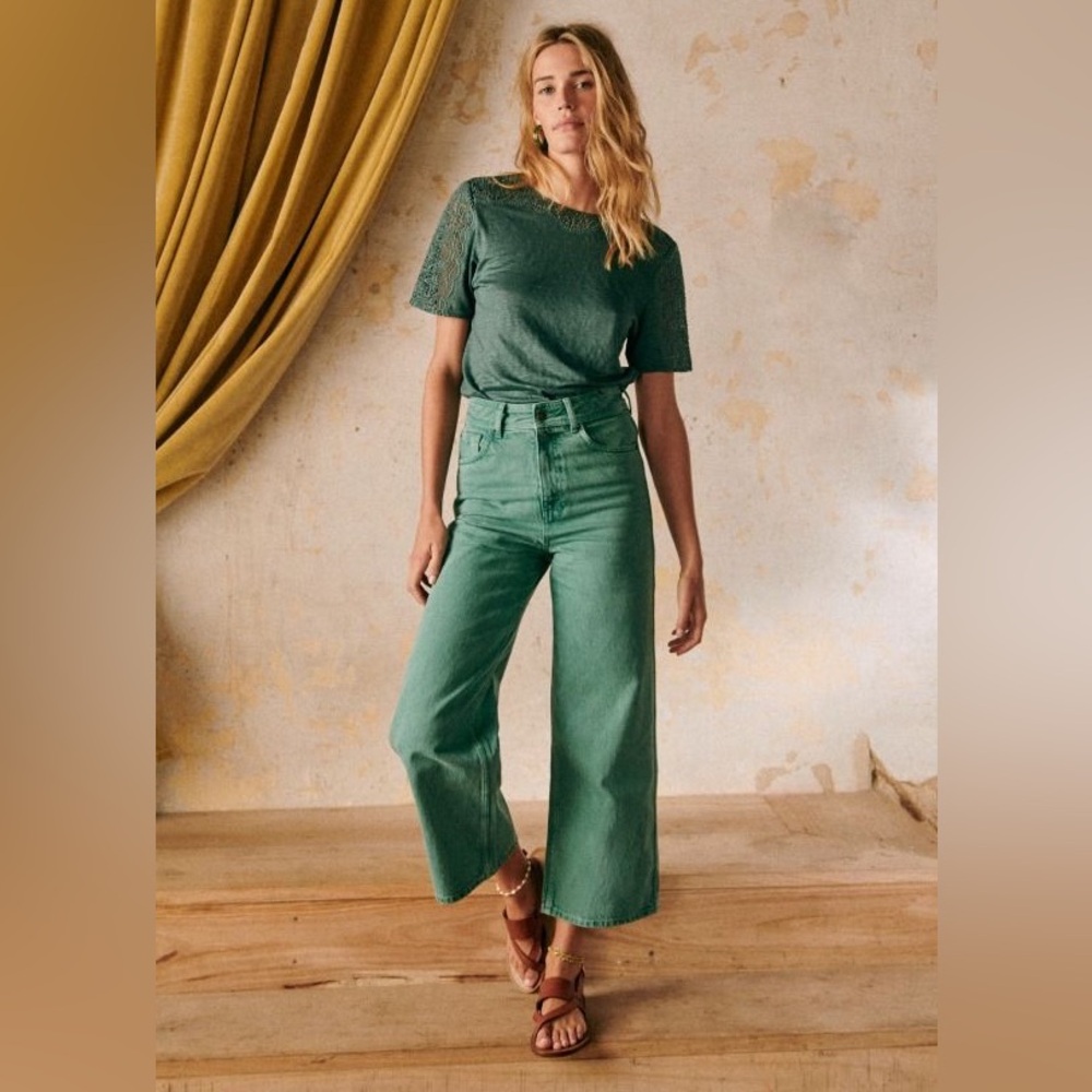Sezane Le Crop Denim
